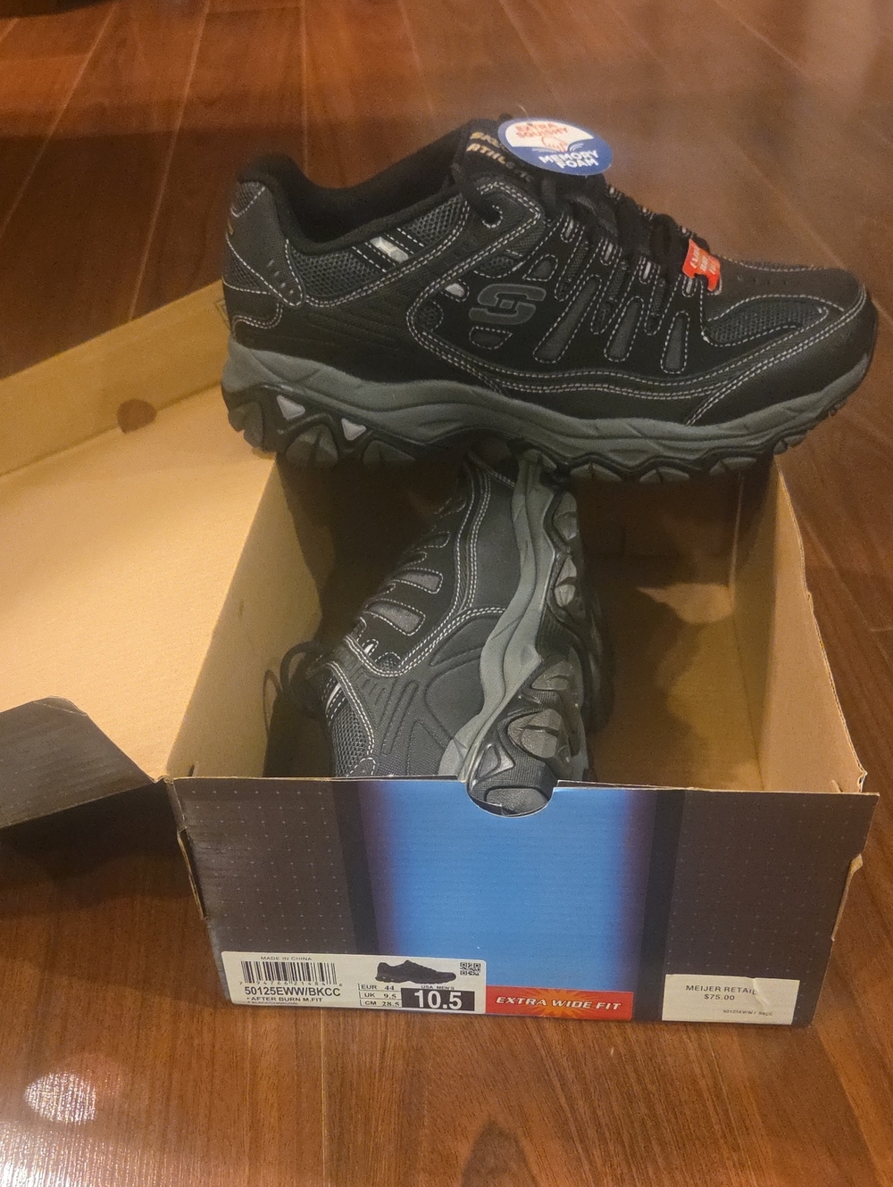 Skechers Men's Black Athletic Trail Sneakers